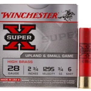 Close× Winchester Super-X High Brass 28 Ga, 2.75", 1295 FPS, .75oz, 6 Shot, 25rd/Box