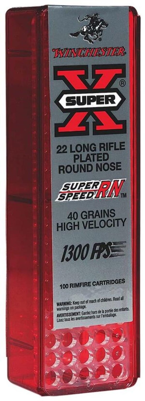 Winchester Super-X 22LR 40gr, Round Nose 100rd Box