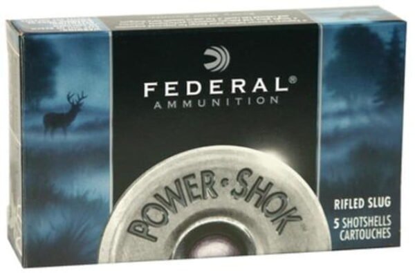 Federal Power-Shok 10 Ga, 3.5", 1280 FPS, 1.75oz, Hollow Point Rifled Slug, 5rd/Box