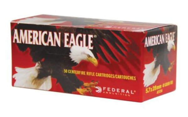 Federal American Eagle 5.7x28mm 40gr, Speer Full Metal Jacket, 50rd Box
