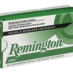 Remington UMC 9mm, 115gr, FMJ, Brass Case, 50rd Box