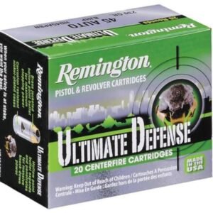Close× Remington Ultimate Home Defense 9mm 124gr, Brass Jacketed Hollow Point 20rd Box
