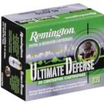 Close× Remington Ultimate Home Defense 45 ACP 230gr, Brass Jacketed Hollow Point 20rd Box