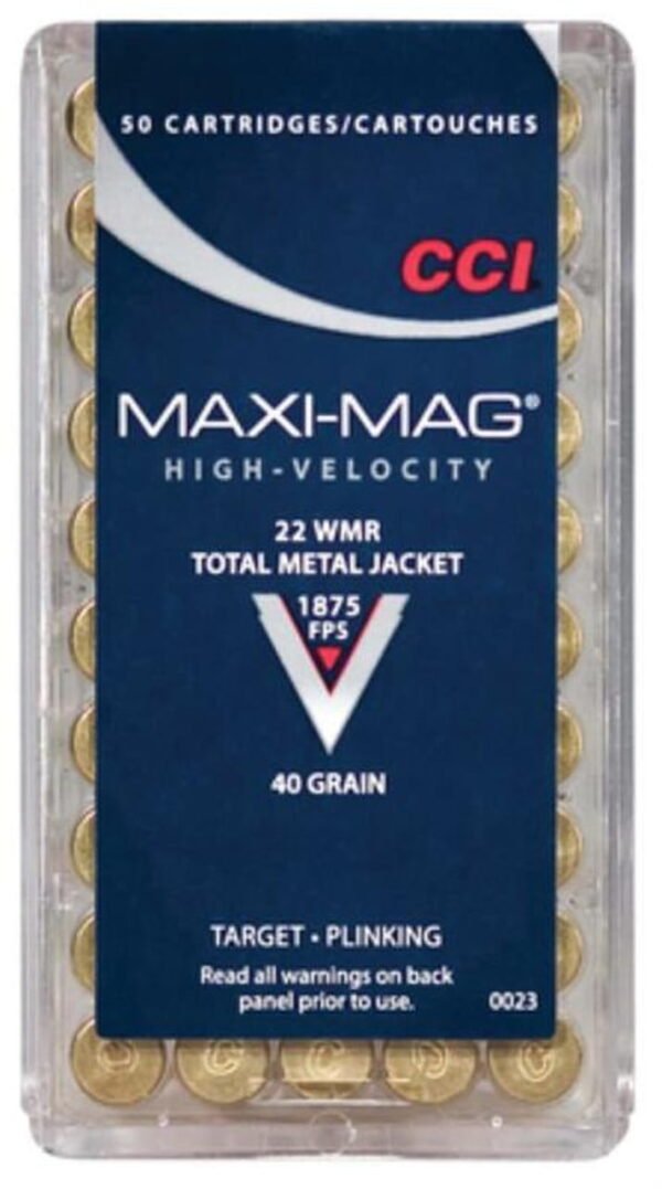 CCI Select 22 Win Mag Total Metal Jacket 40gr, 50rd Box