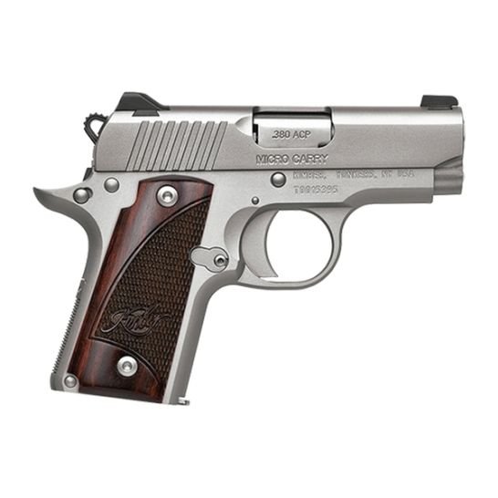 Kimber Micro Stainless Rosewood NS .380 ACP 2.75" 7rds, Silver