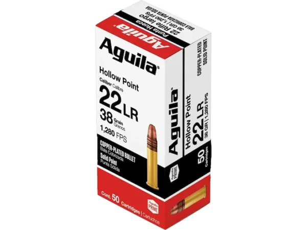 Aguila 22LR Ammo – Super Extra High Velocity 38 Grain