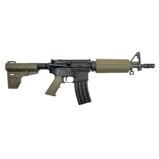 PSA PA-15 5.56 AR-15 Pistol 10.5"Nitride CRBN Shockwave Classic, OD Green