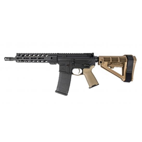 PSA AR-15 Pistol 5.56 10.5" Carbine 1/7 Phos. 9" LTWT M-Lok MOE+ EPT SBA4, FDE