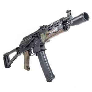 PSA AK-V 9mm Triangle Folding Pistol with Cheese Grater Upper Hand Guard and Linear Comp Flash Can, "Voodoo