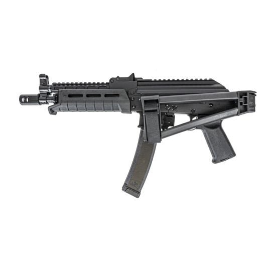 Psa AK-V 9mm Moe Triangle Folding Pistol, Black With Sa Railed Gas Tube