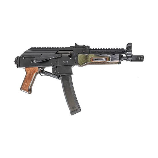 PSA AK-V 9mm Voodoo Triangle Folding Pistol, Black With SA Railed Gas Tube