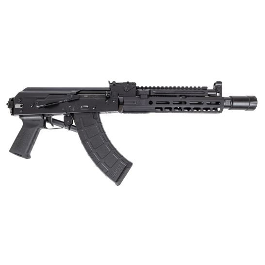 PSA AK-104 Triangle Side Folding Pistol with Triangle Brace, PSA-SLR SOLO 9.45" Rail, ALG Trigger, and Linear Comp