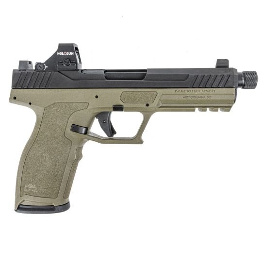 PSA 5.7 Rock Optics Ready Pistol With Threaded Barrel & Holosun 407k Reflex Sight, Two-Tone Sniper Green Rating: 98% of100  (37)
