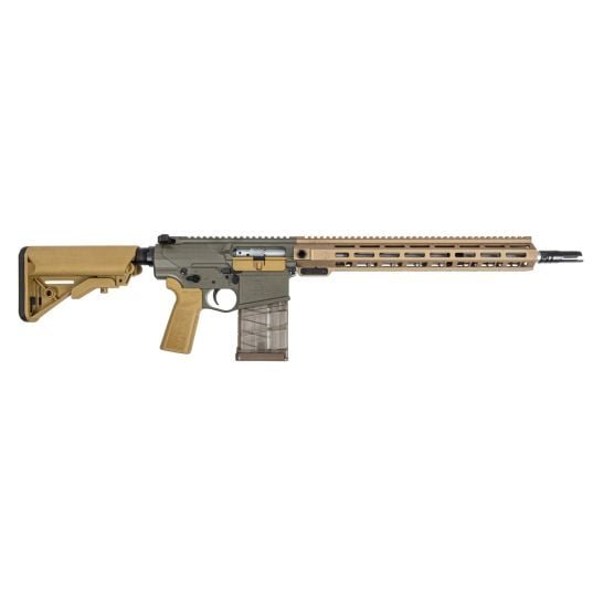 PSA Sabre-10A1 Billet 16" .308 Mid-Length w/Moss Green Receivers and Burnt Bronze Rail