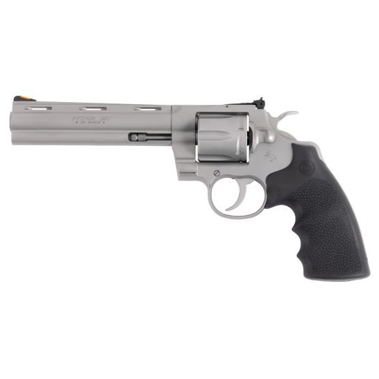 Colt Python 6" 6rd .357 Magnum Revolver, Stainless w/ Hogue Grip - PYTHON-SM6RT