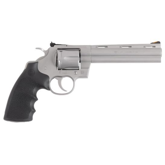 Colt Python 6" 6rd .357 Magnum Revolver, Stainless w/ Hogue Grip - PYTHON-SM6RTS