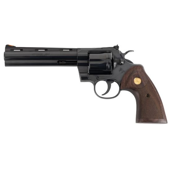 Colt Python .357 Magnum 6" 6rd Revolver, Blued/Wood - PYTHON-BP6WTS