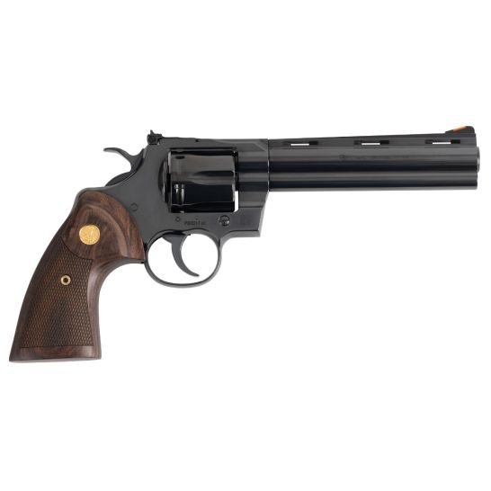 Colt Python .357 Magnum 6" 6rd Revolver, Blued/Wood - PYTHON-BP6WTS