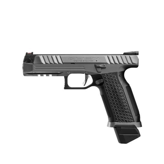 Laugo Arms Alien Creator Evolution 9mm 4.8" 17rd Pistol, Black / Grey - LA-ALN-CTR-EV-FK-NT-17
