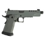 Tisas 1911 Night Stalker DS OR 9mm 5″ 17rd Pistol, Platinum Grey Cerakote