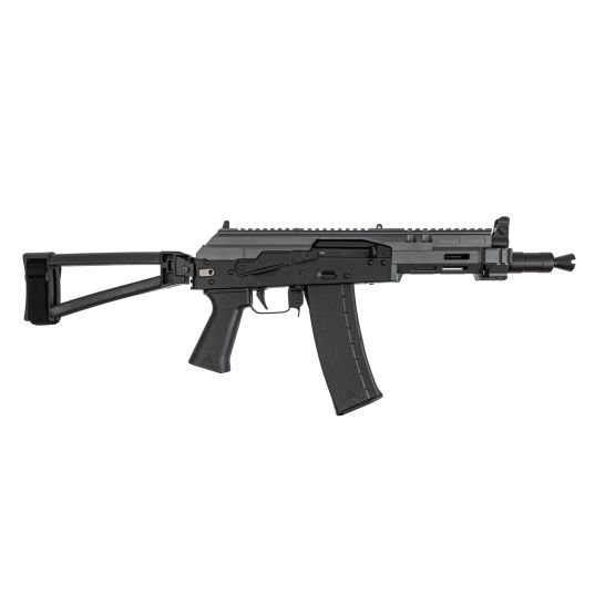 Soviet Arms 5.56 Krink Triangle Side Folding Pistol, MK3 Krink Chassis Carbon Gray, ALG, and Soviet Arms Grip