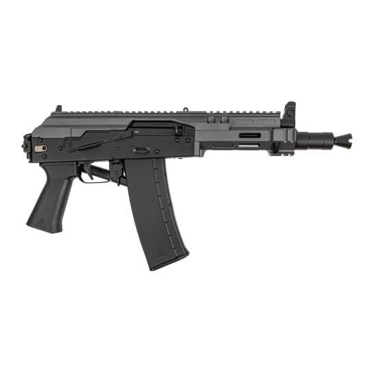 Soviet Arms 300 BLK Krink Triangle Side Folding Pistol, MK3 Krink Chassis Carbon Gray, ALG, and Soviet Arms Grip