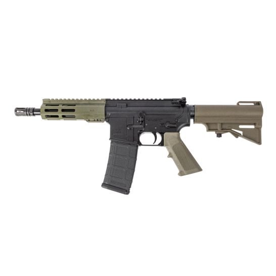 PSA 7.5" 300 Blackout Nitride 6" Lightweight Hex M-Lok Classic Stealth HAR-15 Pistol, ODG