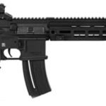 HK 416 22 LR, 16.1″ Threaded Barrel, 1/2×28, Black, M-Lok RIS Rail, Front/Rear Flip Sights, 20rd