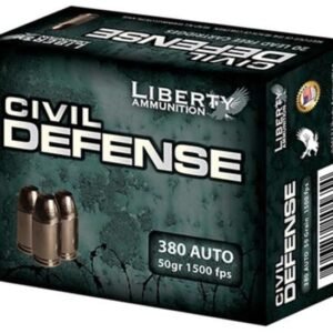 Close× Liberty Ammo Civil Defense 380 ACP 50gr, LF Fragmenting Hollow Point, 20rd Box