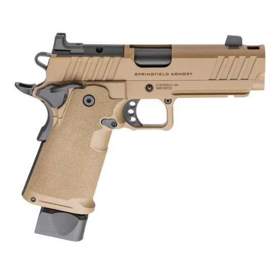 Springfield 1911 DS Prodigy COMP 4.25" AOS 9mm 20rd/17rd Pistol, Coyote - PH9117AOSCB-COMP