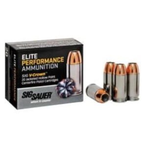 Sig Ammo 9mm 147Gr Elite V-Crown JHP 20rd Box