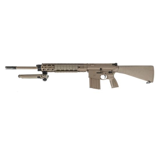 AR-10 Rifle Forged 20" .308 w/ 12.5" Quad Rail, A1 Stock, Magpul Bi-Pod, 3 Mags, & Sabre Bag, FDE