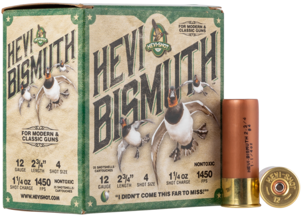 Hevishot Hevi-Bismuth Waterfowl 12 Ga, 2.75", 1 1/4oz, 4 Shot, 25rd Box