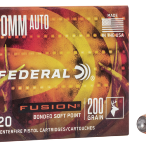 Close× Federal Fusion 10mm, 200gr, 1200 fps, Bonded Soft Point, 20rd Box
