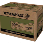 Winchester USA M855 5.56x45mm NATO, 62gr, Full Metal Jacket, Green Tip, 1000rd Case