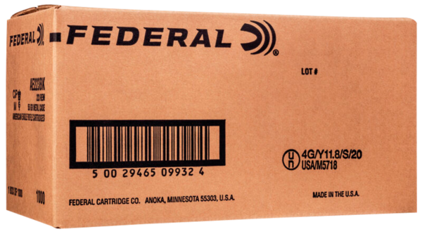 Federal American Eagle 5.56x45mm, 55gr, Full Metal Jacket Boat Tail, 1000rd Case
