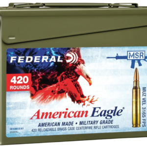 Federal American Eagle 5.56x45mm NATO, 55gr, Full Metal Jacket Boat Tail, FMJBT, 420rd