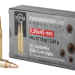 PPU Rangemaster 5.56x45mm NATO, 55gr, FMJBT, 20rd Box