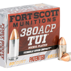 Close× Fort Scott Tumble Upon Impact .380 ACP, 95gr, Solid Copper Spun, 20rd Box