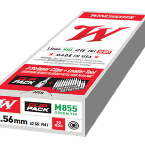 Winchester USA 5.56x45mm NATO, 62gr, FMJ, 30rd Box (Clip Pack)