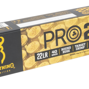 Browning PRO22 Subsonic .22 LR, 40gr, Lead Round Nose, 100rd Box