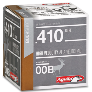 Aguila Hunting 410 Ga, 2.5", Buckshot 1/2oz, 00 Buck, 25rd Box