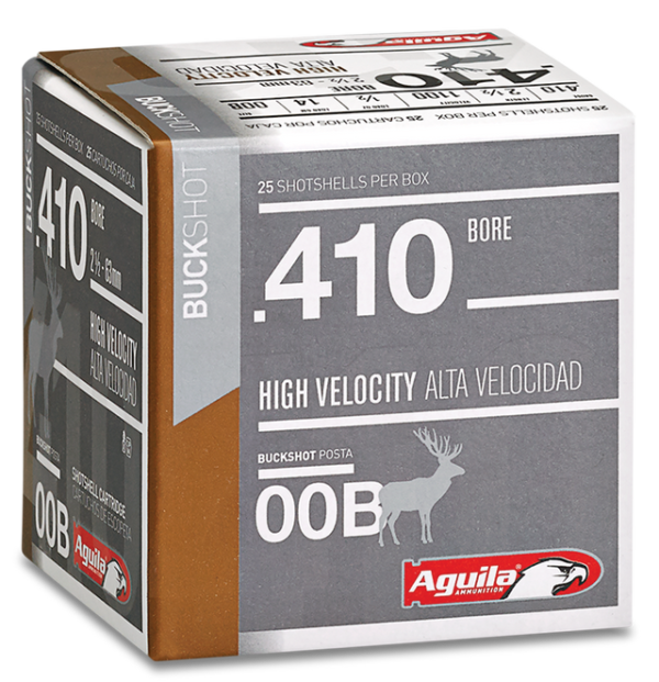 Aguila Hunting 410 Ga, 2.5", Buckshot 1/2oz, 00 Buck, 25rd Box