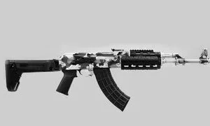 Zastava ZPAP M70 AK-47 Rifle 7.62x39 - 16.25" - White Camo