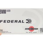Federal RTP 9mm Range and Target 115gr, FMJ, 50rd Box