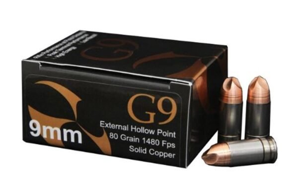 G9 9mm, 80gr, Solid Copper External Hollow Point, 20rd Box