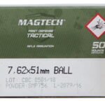 Magtech Tactical M80 Ball 7.62x51mm, 147gr, Full Metal Jacket, 50rd Box