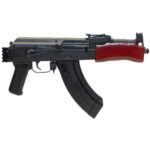 Century Arms Micro Draco 7.75″ 7.62X39 30rd Pistol, Black with Russian Red Furniture with Rail – HG2137PR-N