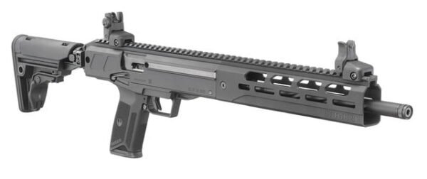 Ruger LC Carbine 5.7x28mm, 16.25" Barrel, Flip-Up Sights, M-LOK, QD Points, Black, 20rd