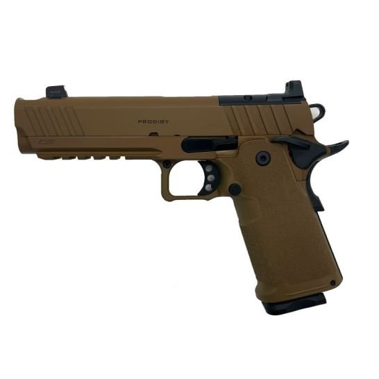 Springfield 1911 DS Prodigy COMP AOS 9mm (2)15rd, Coyote Brown
